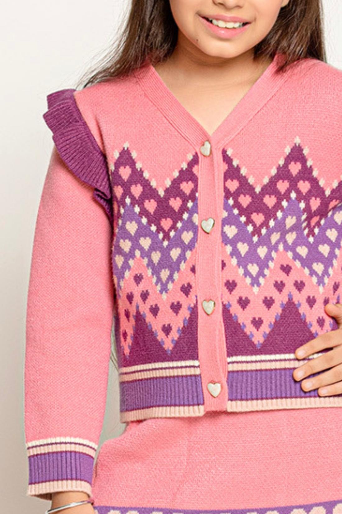 Pink Abstract Sweater