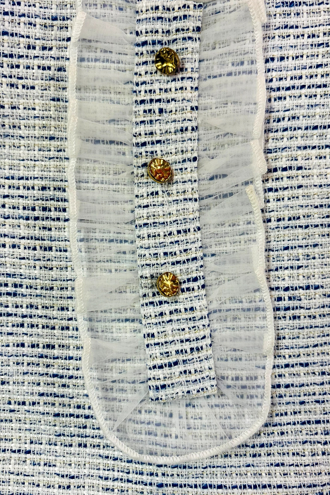 Baby Girls Blue Boucle Polyester Dress