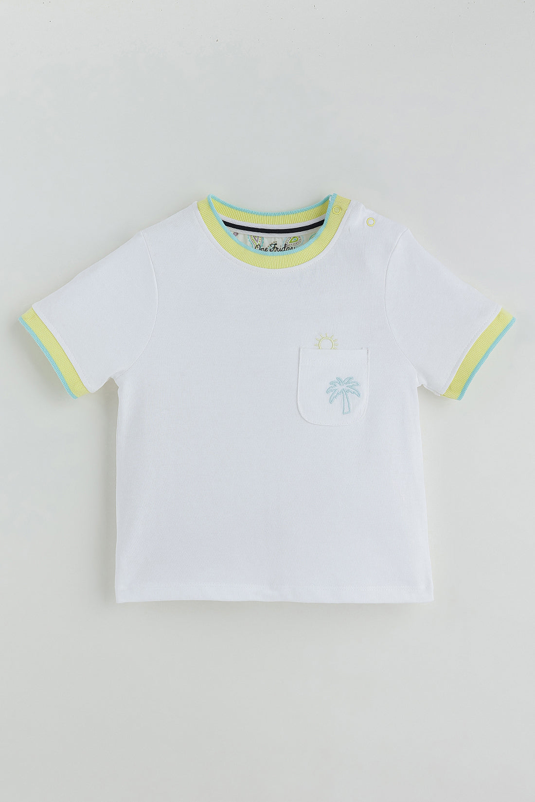 Boys White Regular Half Sleeve Solid T-Shirt