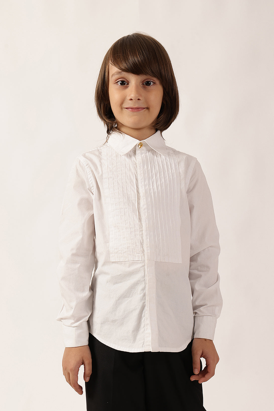 Boys Off White Cotton Blend Shirt – Smart Wear | One Friday