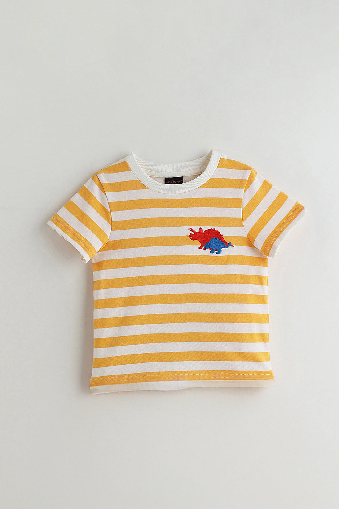 Kids Boys Yellow Regular Half Sleeve Printed T-Shirts By One Friday