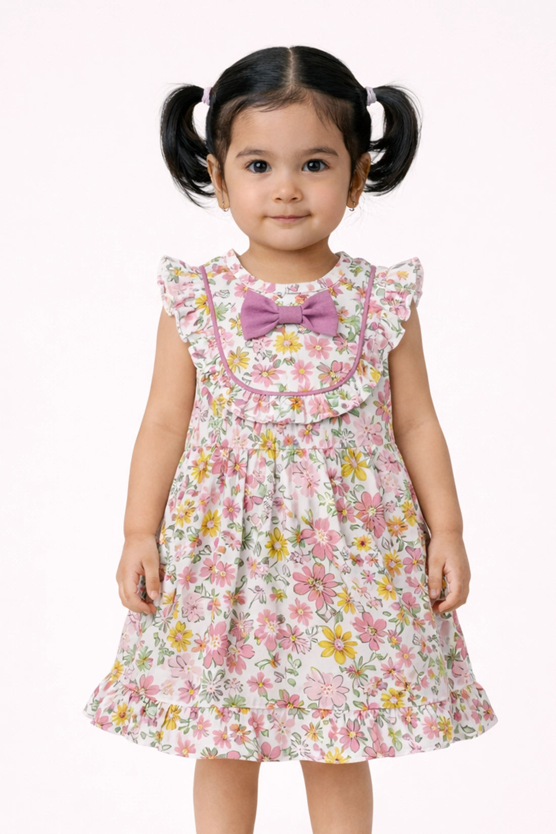 Baby Girls Multi Floral Cotton Dress