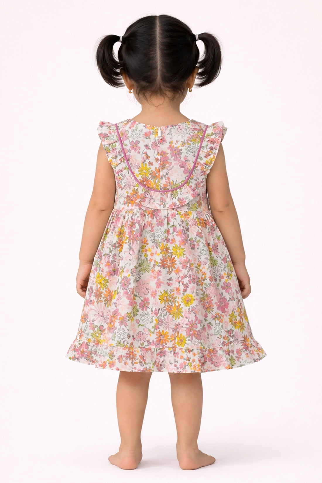 Baby Girls Multi Floral Cotton Dress