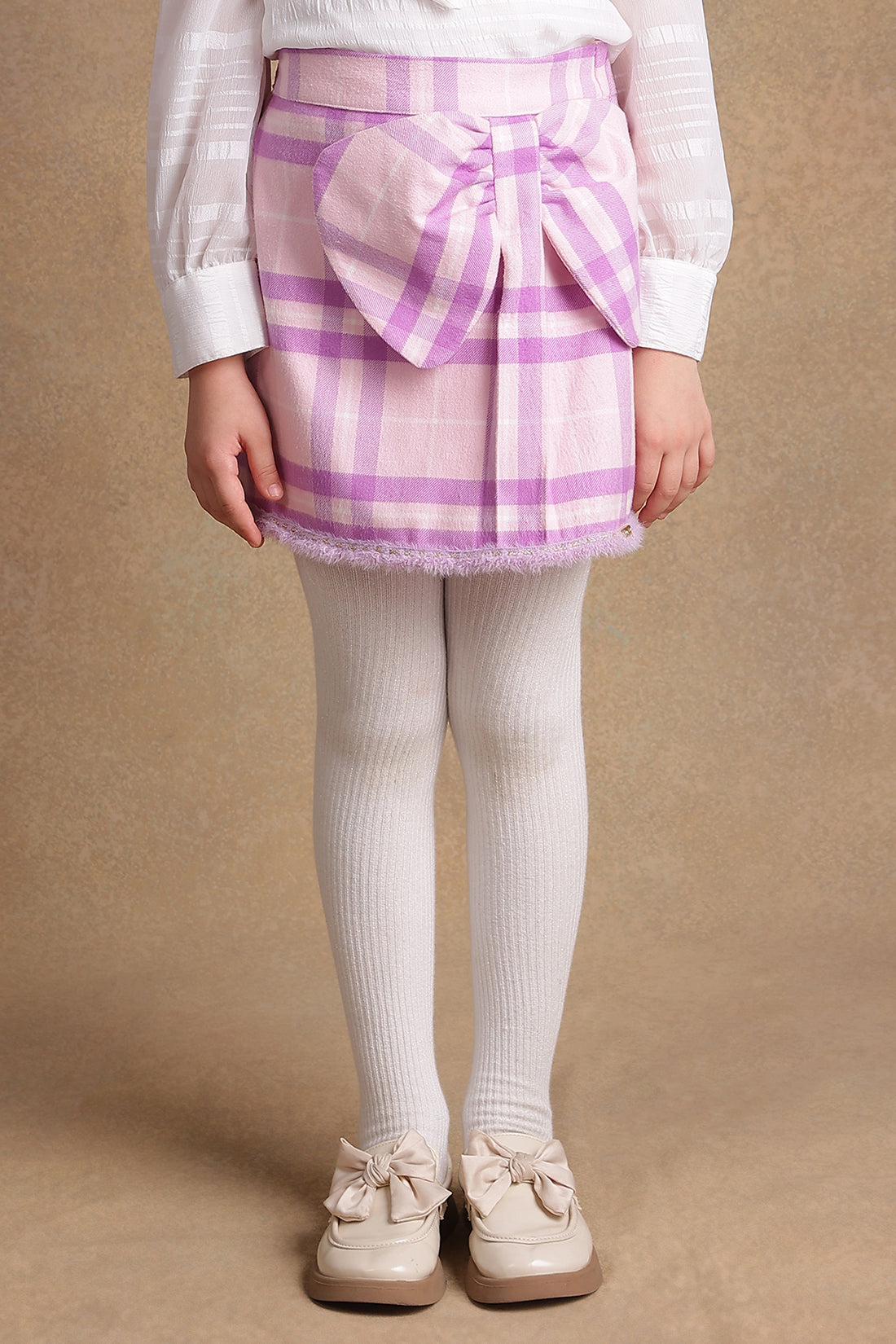 Girls Pink & Lilac Bow Skirt