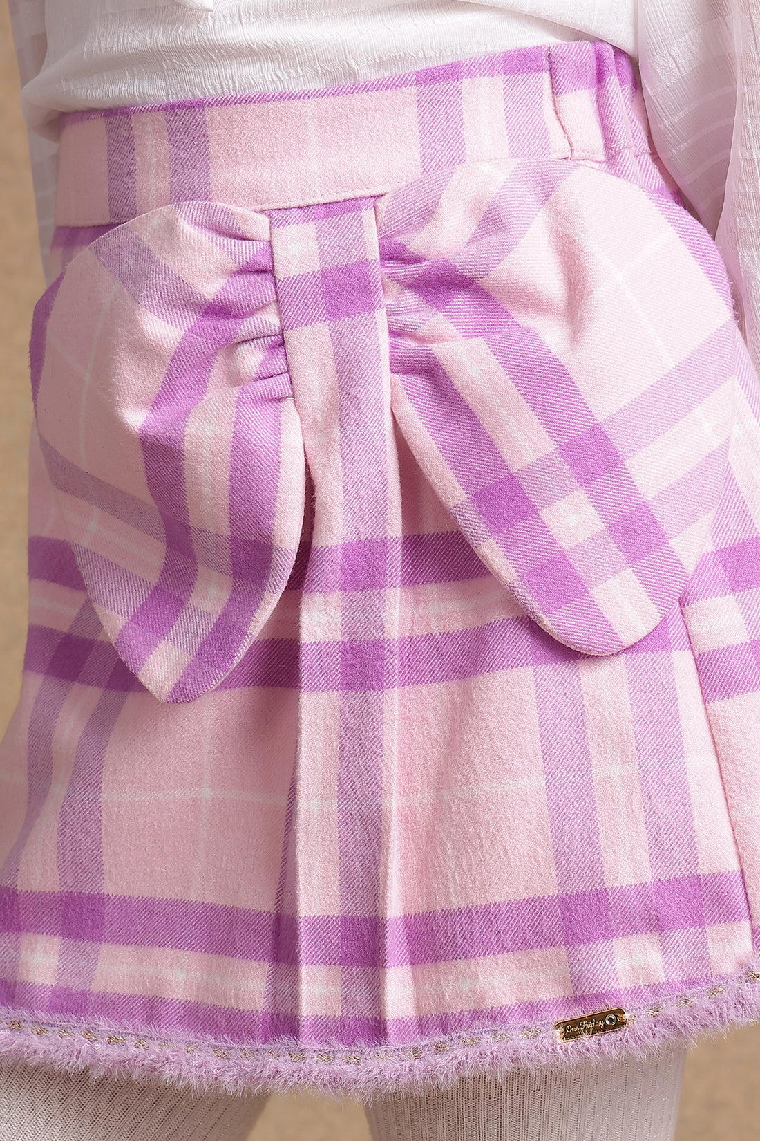 Girls Pink & Lilac Bow Skirt
