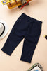 One Friday Baby Boys Navy Blue Cotton Embroidered Trouser