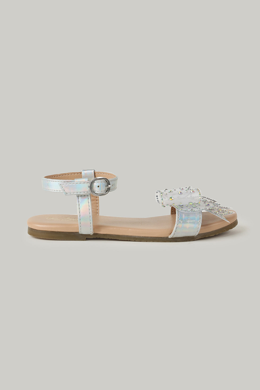 Buy Silver Open Toe Sandals for Girls | One Friday