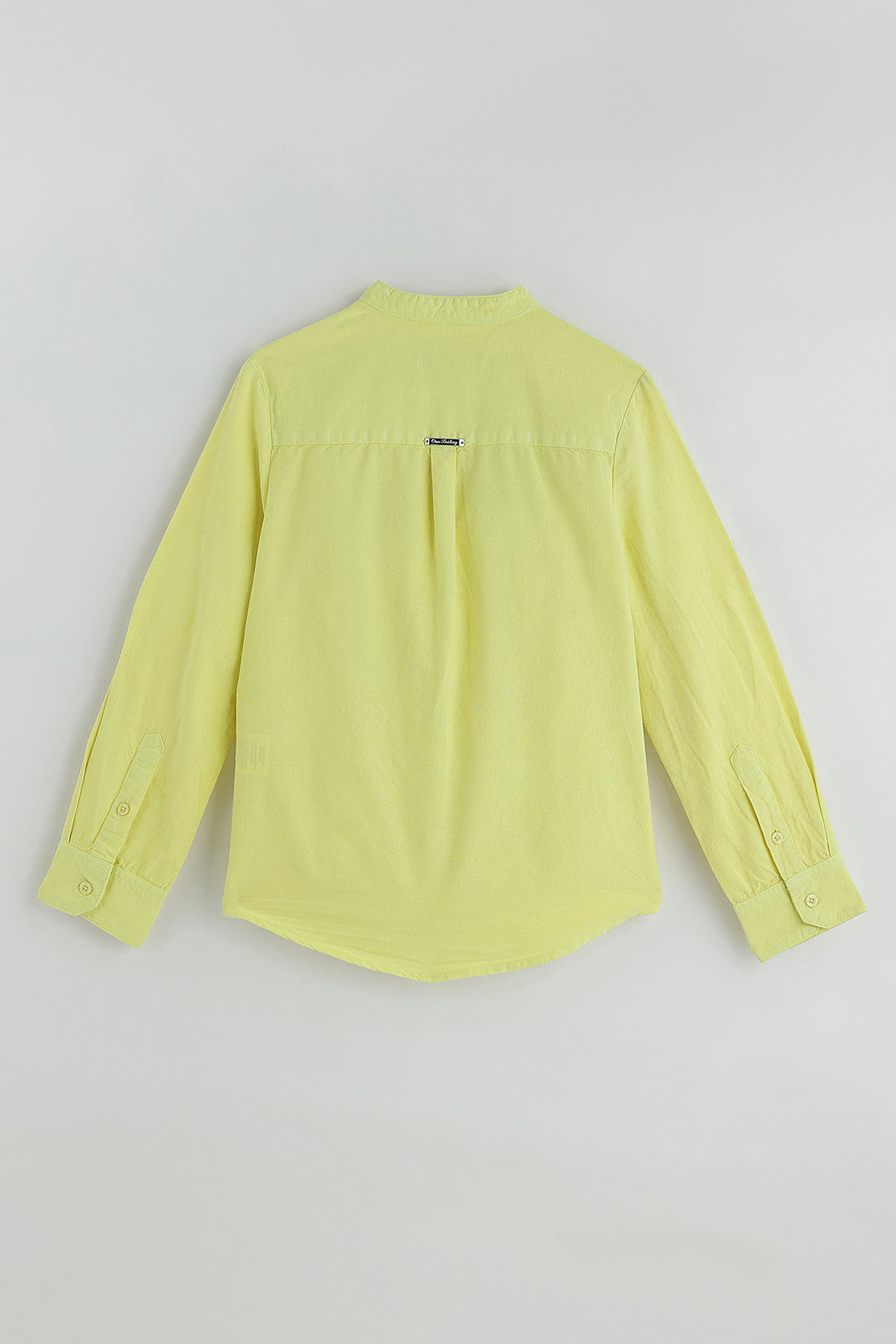 Boys Yellow Full Sleeve Solid Shirt by One Friday
