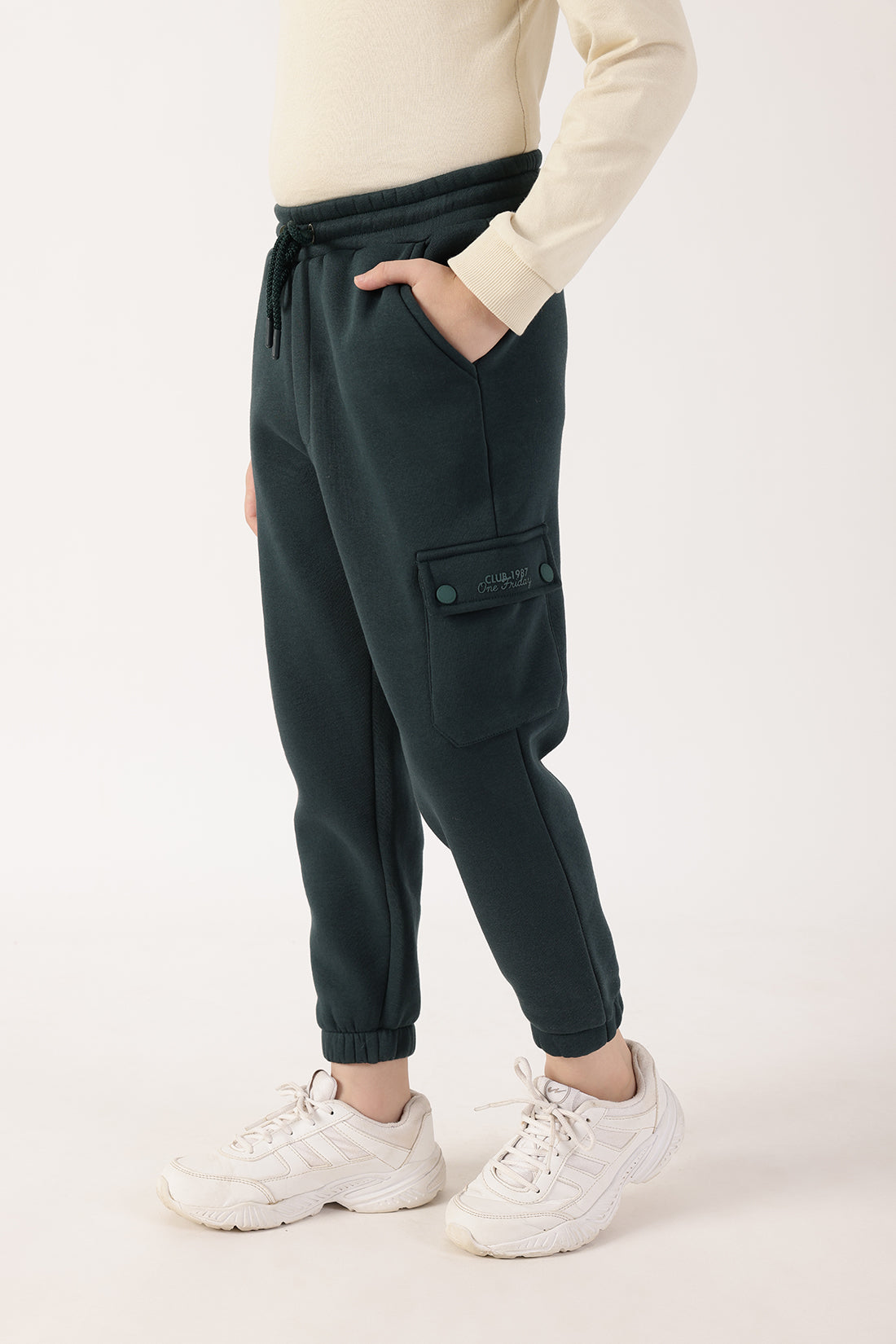 Boys Green Joggers One Friday