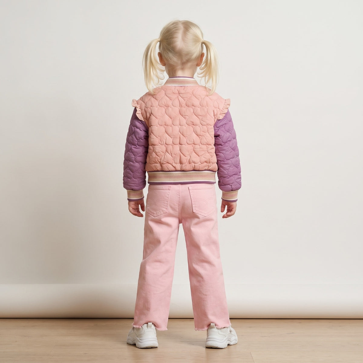 Girls Peach Heart Shape Jacket