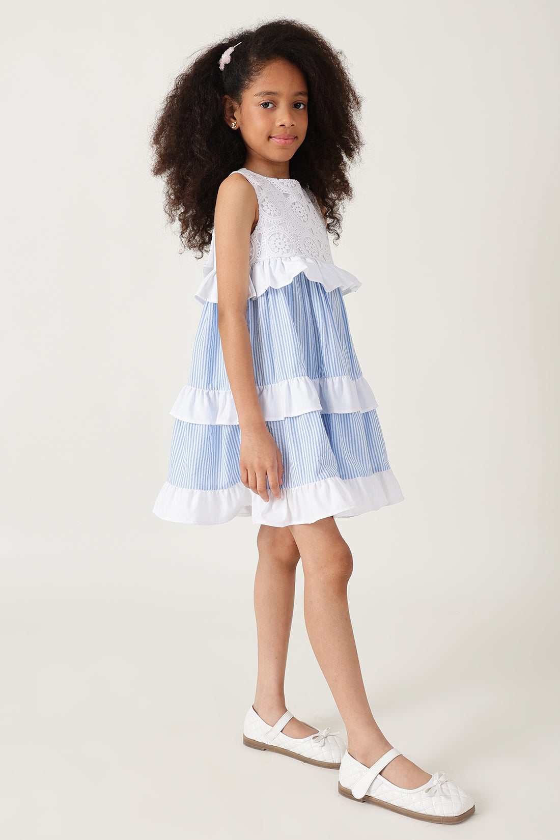One Friday Girls Multi Stripes Dress