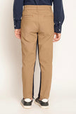 One Friday Varsity Chic Beige Striped Side Detail Trousers for Boys