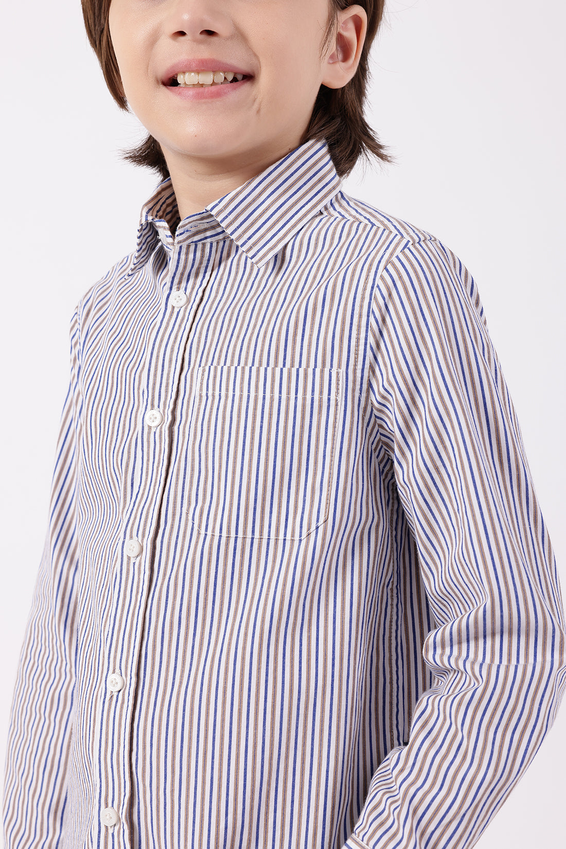 Boys Multi-Color Striped Shirt