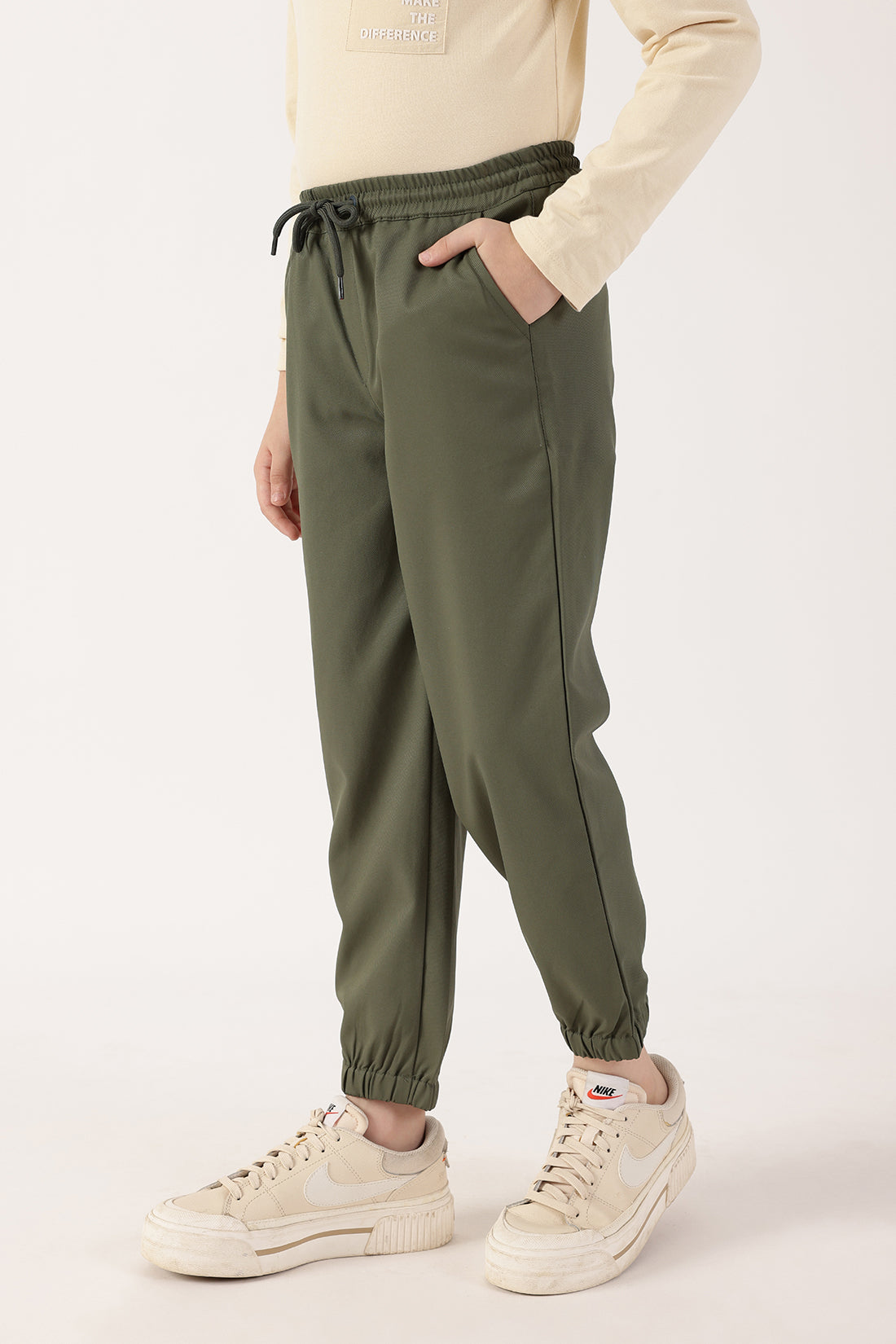 Boys Olive Joggers One Friday