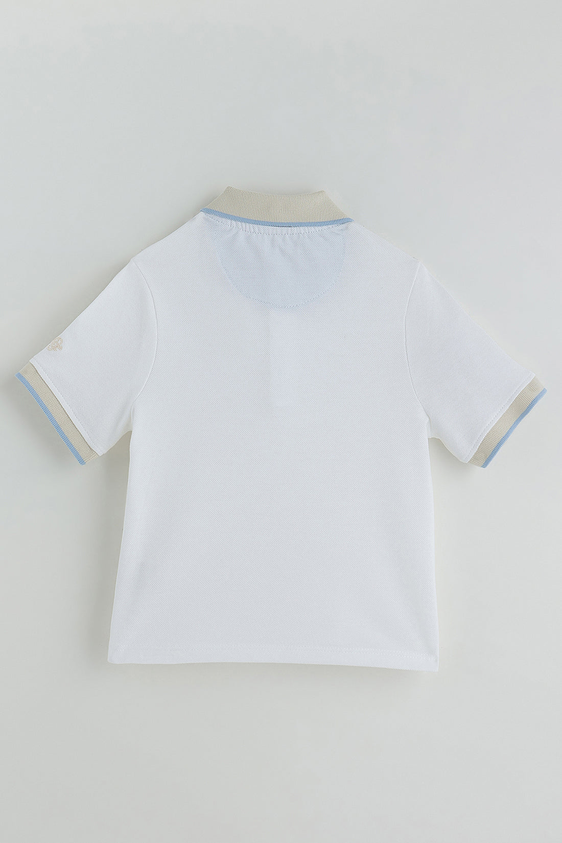 Kids Boys White Regular Short Sleeve Solid T-Shirt By One Friday