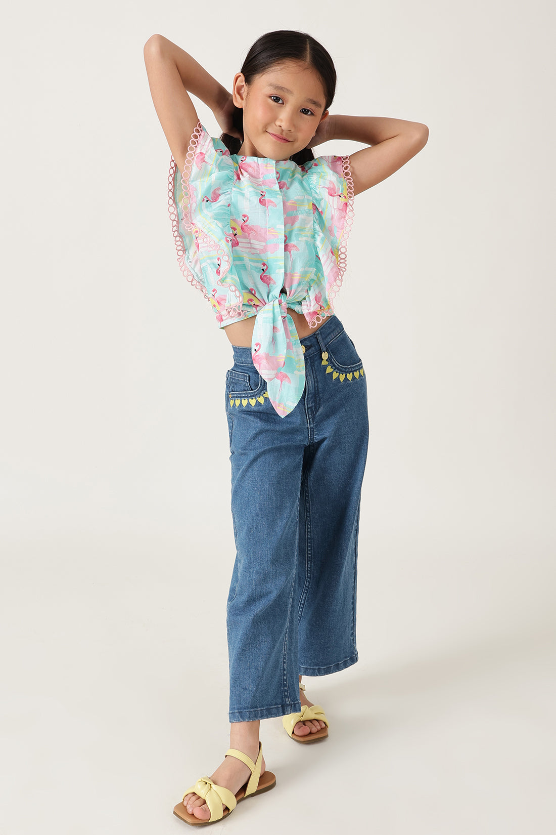 Girls Blue Straight Fit Jeans