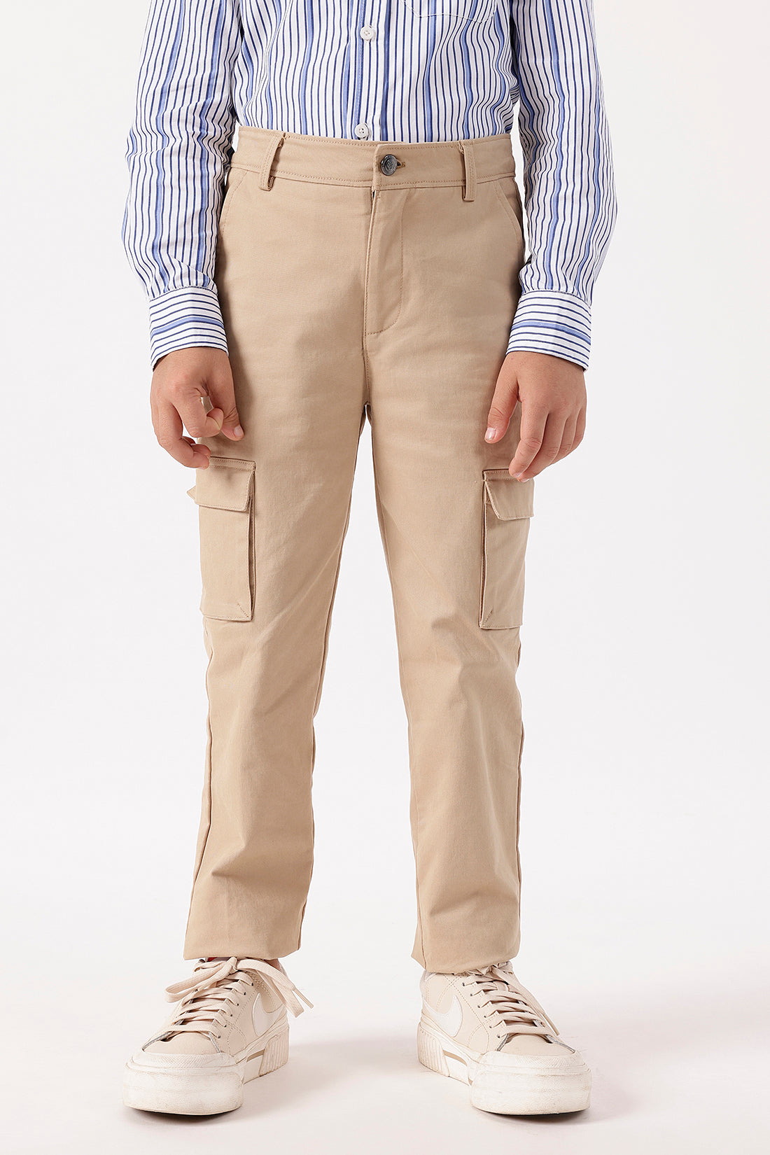 One Friday Boys’ Sand-Colored Cargo Trousers