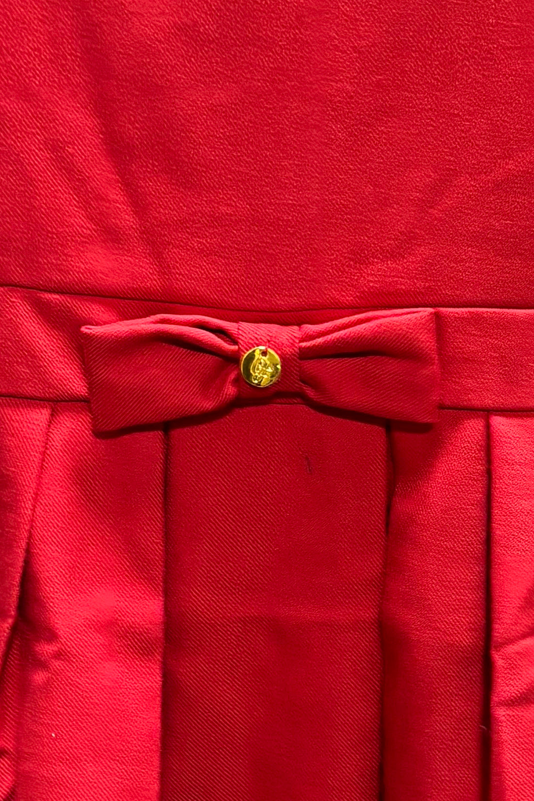 Girls Red Cotton Casual Dress