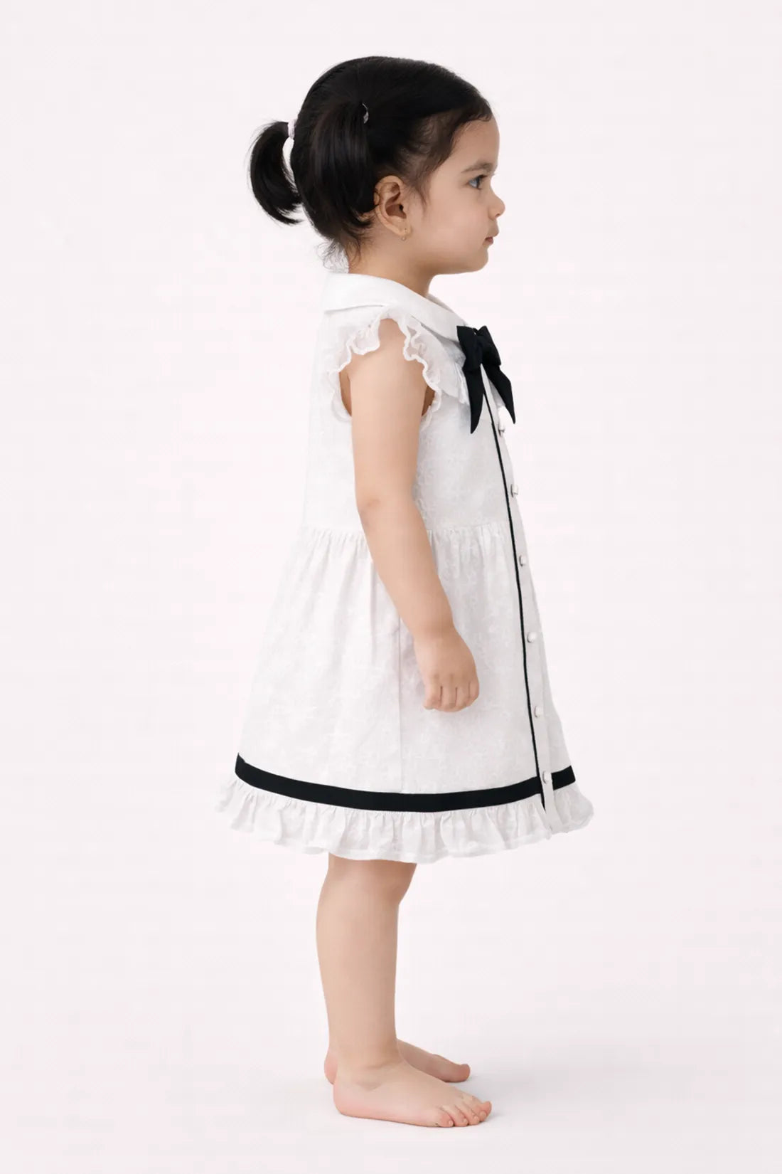 Baby Girls White Schiffli Cotton Dress