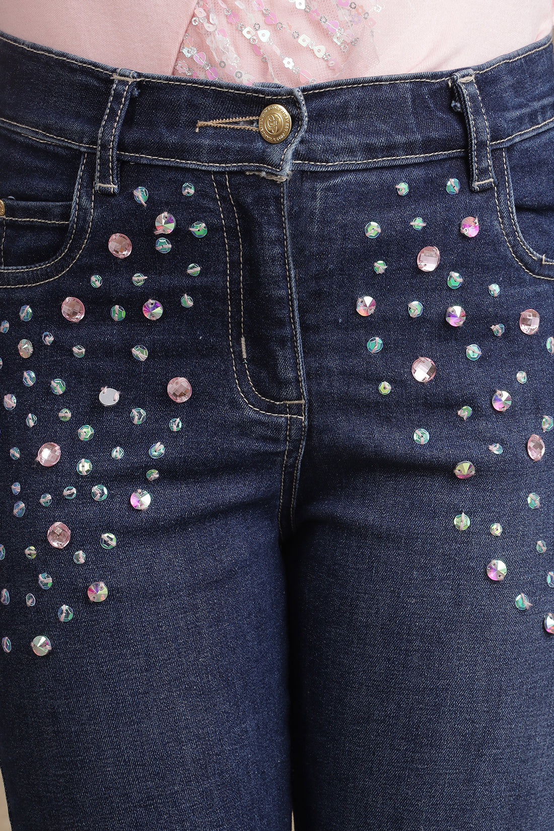 Girls Blue Denim Jeans – Regular Fit