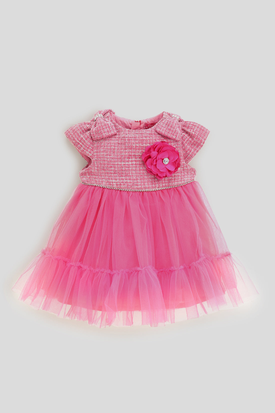 Baby Girls Pink Boucle Dress