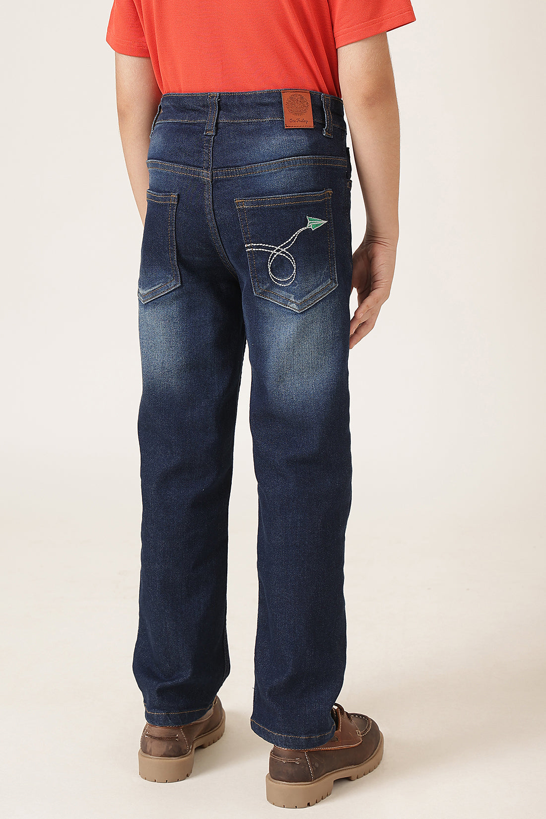 Boys Blue Denim Cotton Regular Fit Jeans