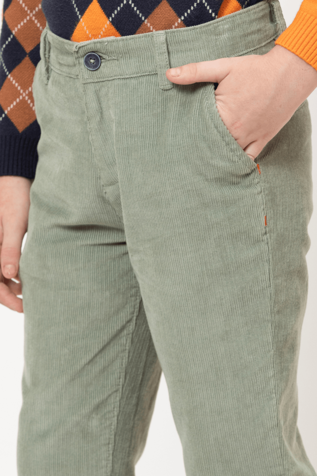 One Friday Varsity Chic Sage Green Adventure Trousers for Boys