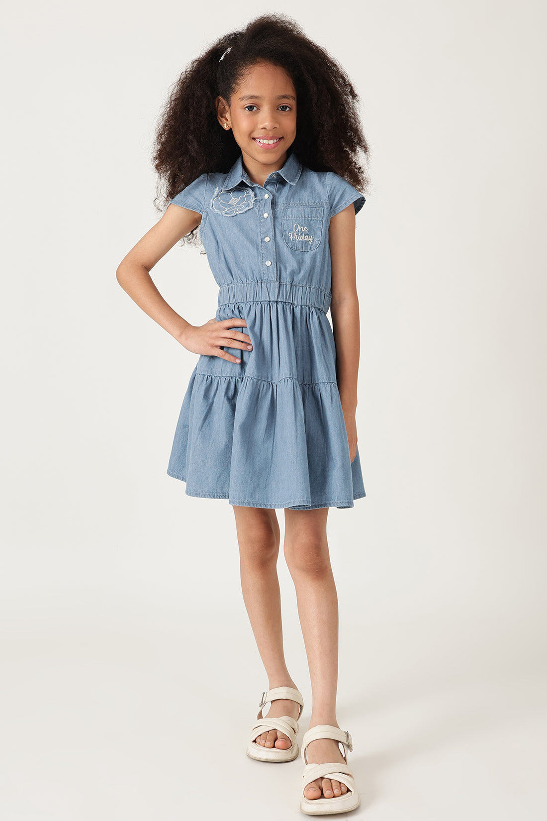 One Friday Girls Blue Denim Dress