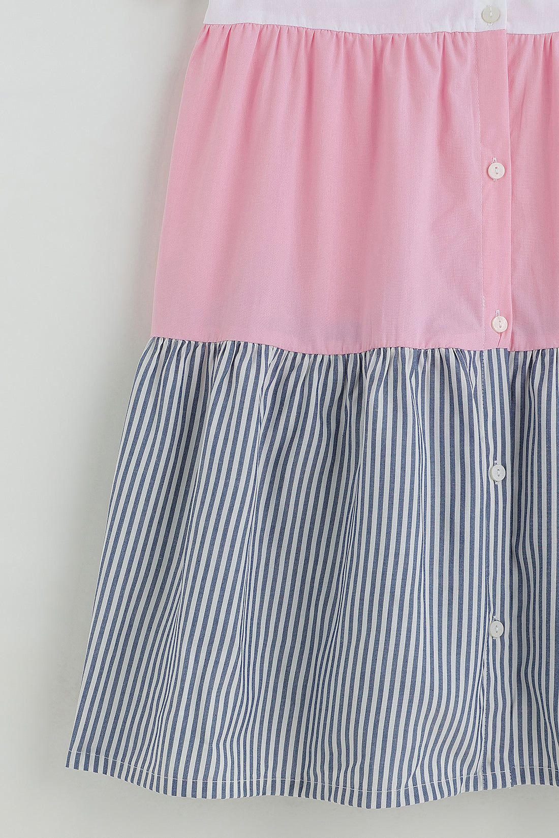 Girls Multi Color Short Sleeve Dress