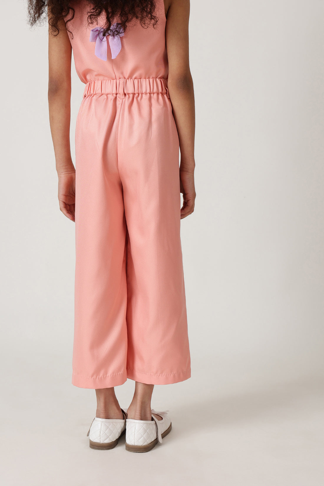 Girls Peach Flared Trouser