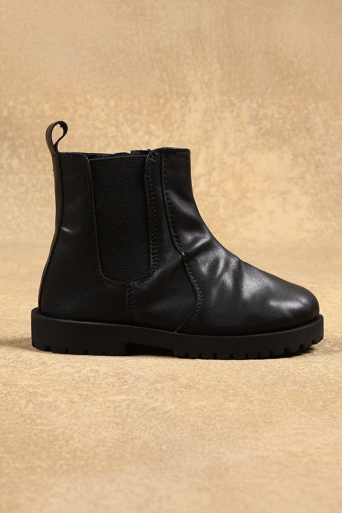 Boys Black Solid Boots