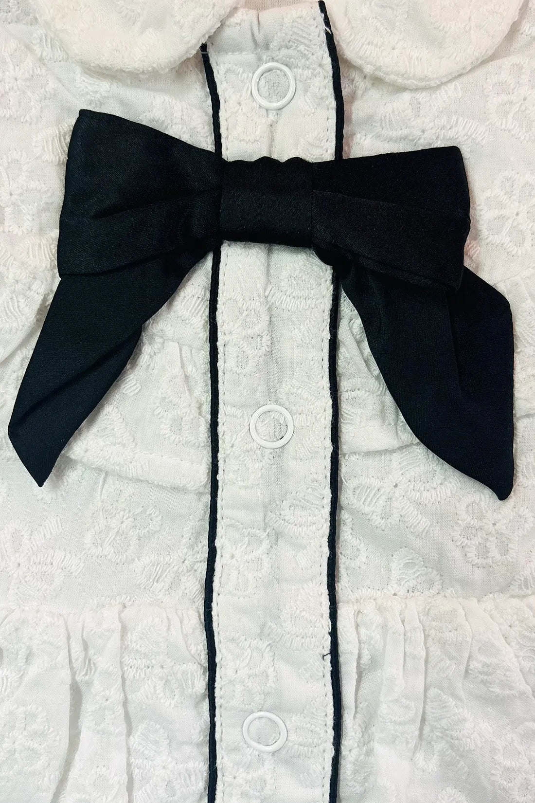 Baby Girls White Schiffli Cotton Dress