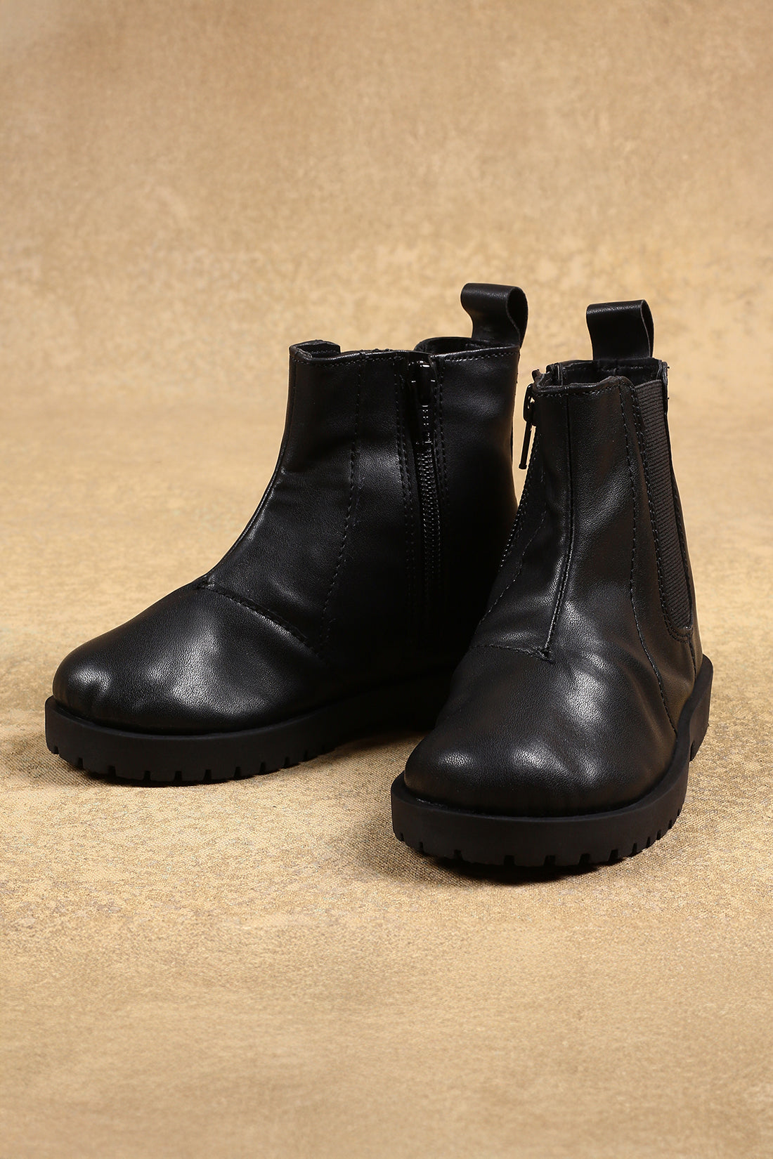 Boys Black Solid Boots