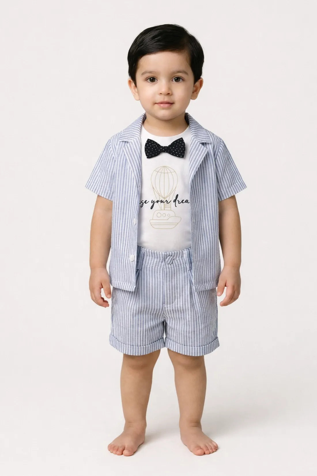 Baby Boys Blue Striped Shorts