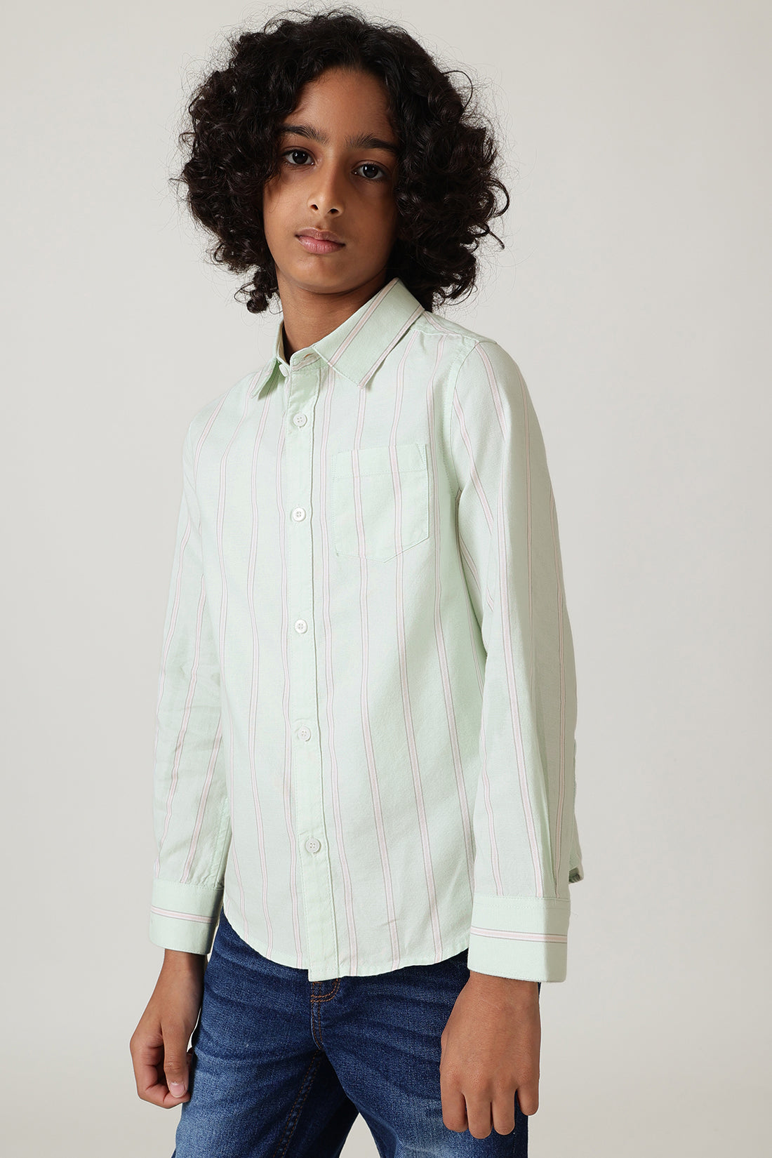 Boys White Pin Tucked Shirt