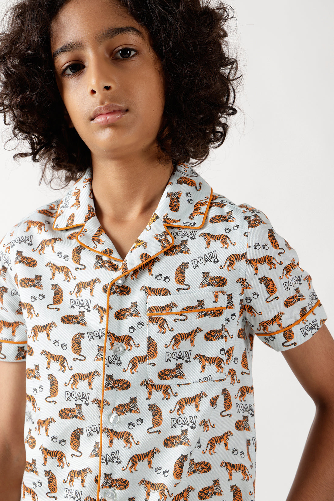 Boys Multi-Colored Half Sleeve Printed Co-Ord Set by One Friday