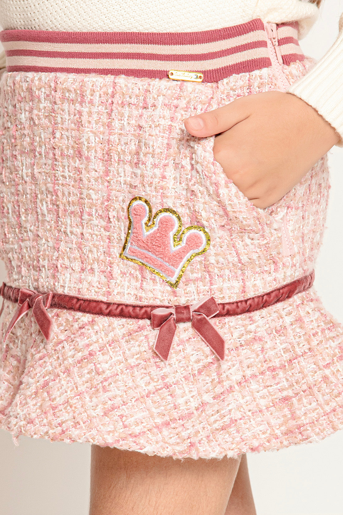 Girls Pink Mini Skirt