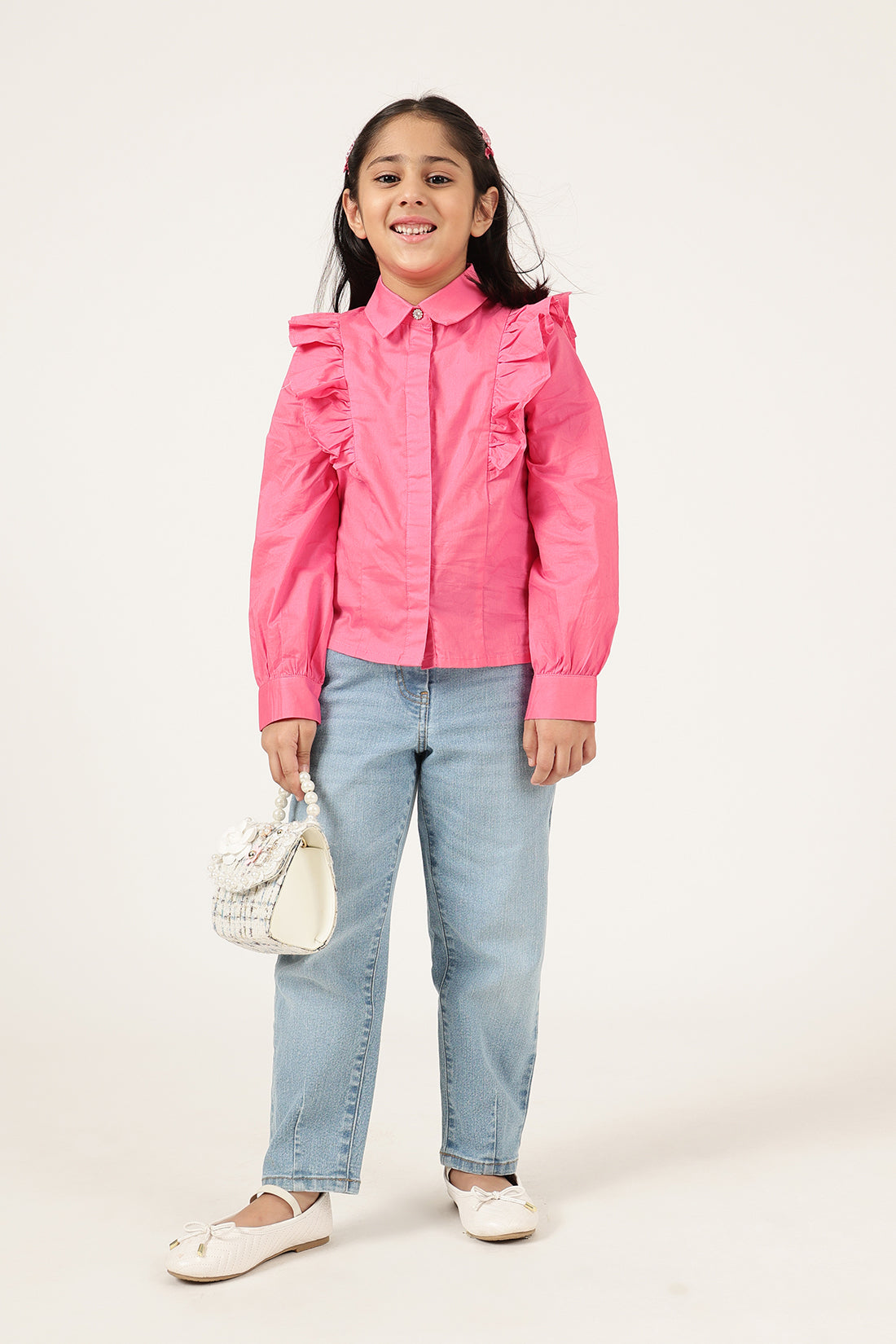 Girls Blue High Stretchable Denim Jeans