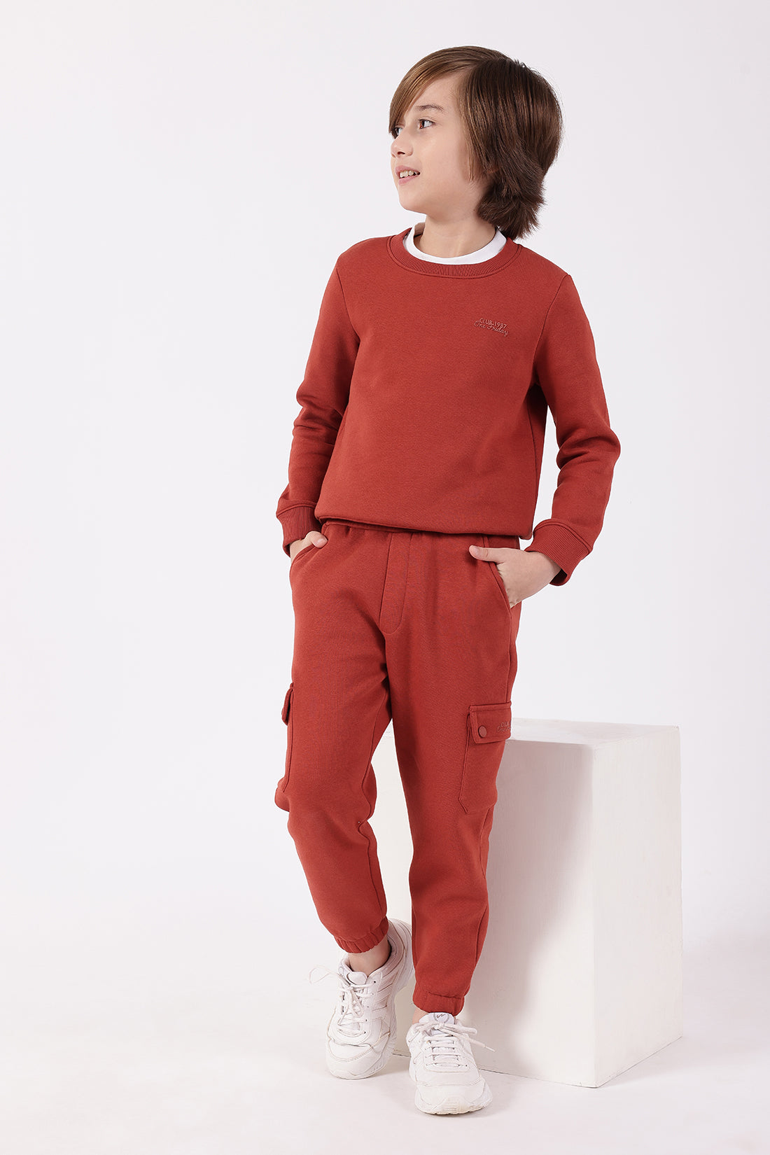 Boys Orange Joggers One Friday