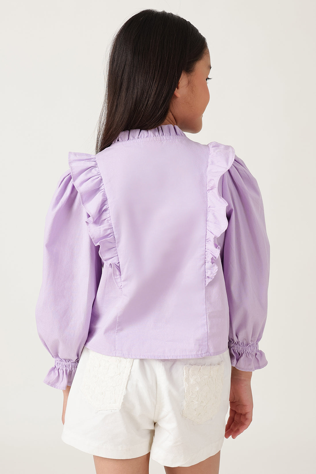 One Friday Girls Lilac Solid Top