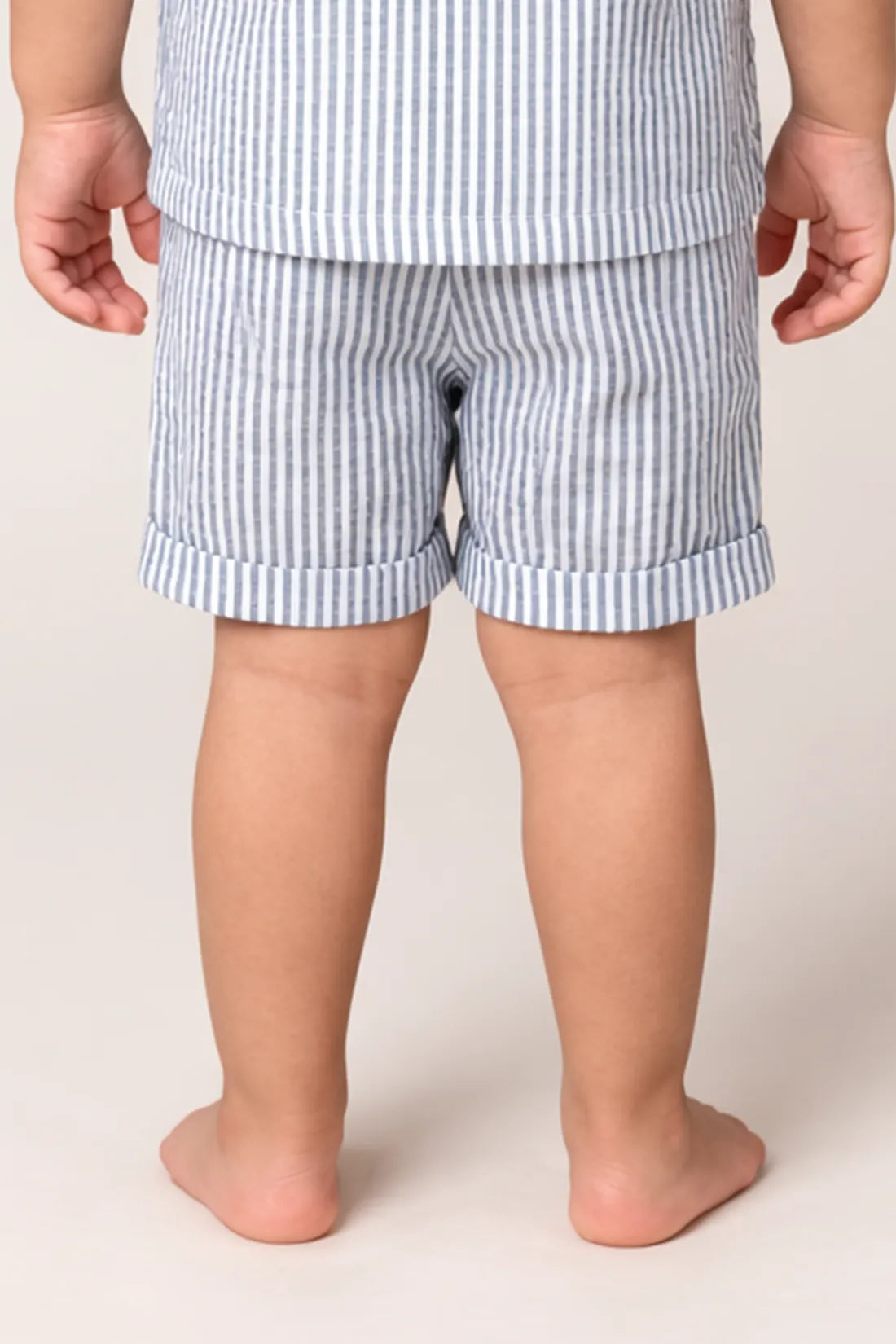 Baby Boys Blue Striped Shorts