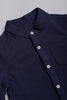 One Friday Baby Boys Navy Blue Full Sleeves Stretchable Knit Shirt With Embroidery