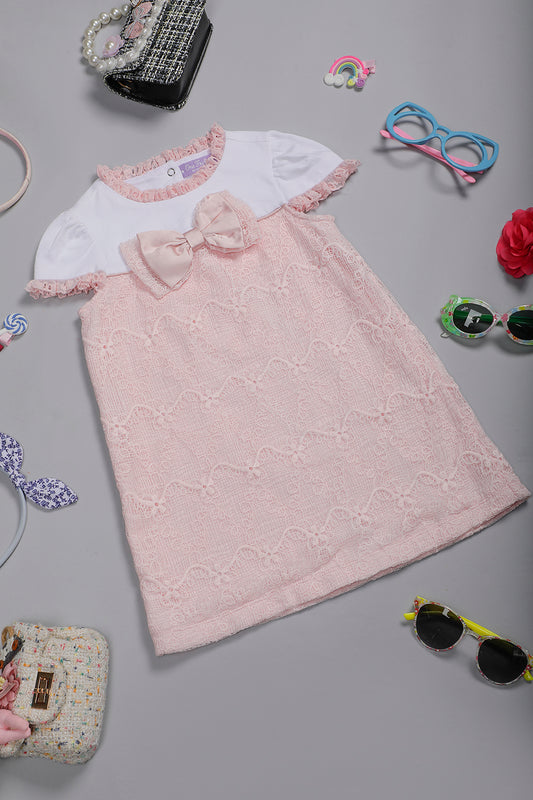 Baby Girls Pink Chemical Lace Dress