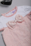 One Friday Baby Girls Pink Chemical Lace Dress