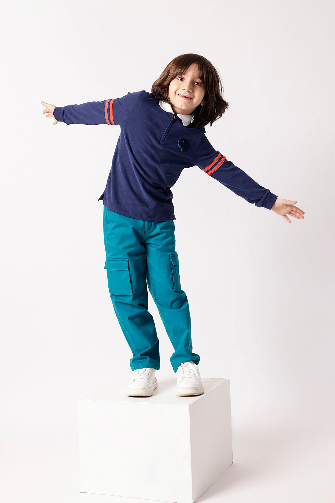 Boys Navy Blue Polo T-Shirt