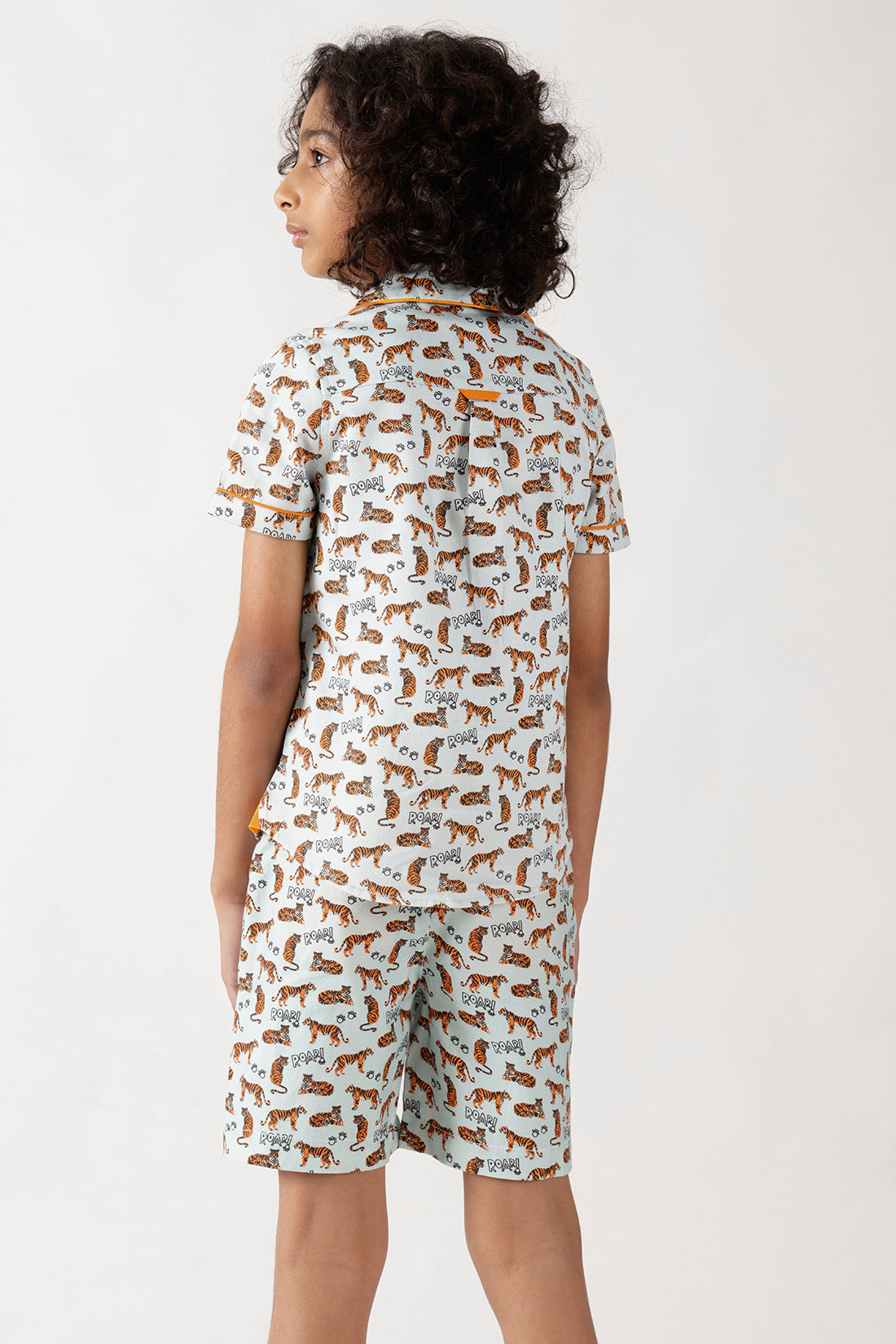 Boys Multi-Colored Half Sleeve Printed Co-Ord Set by One Friday