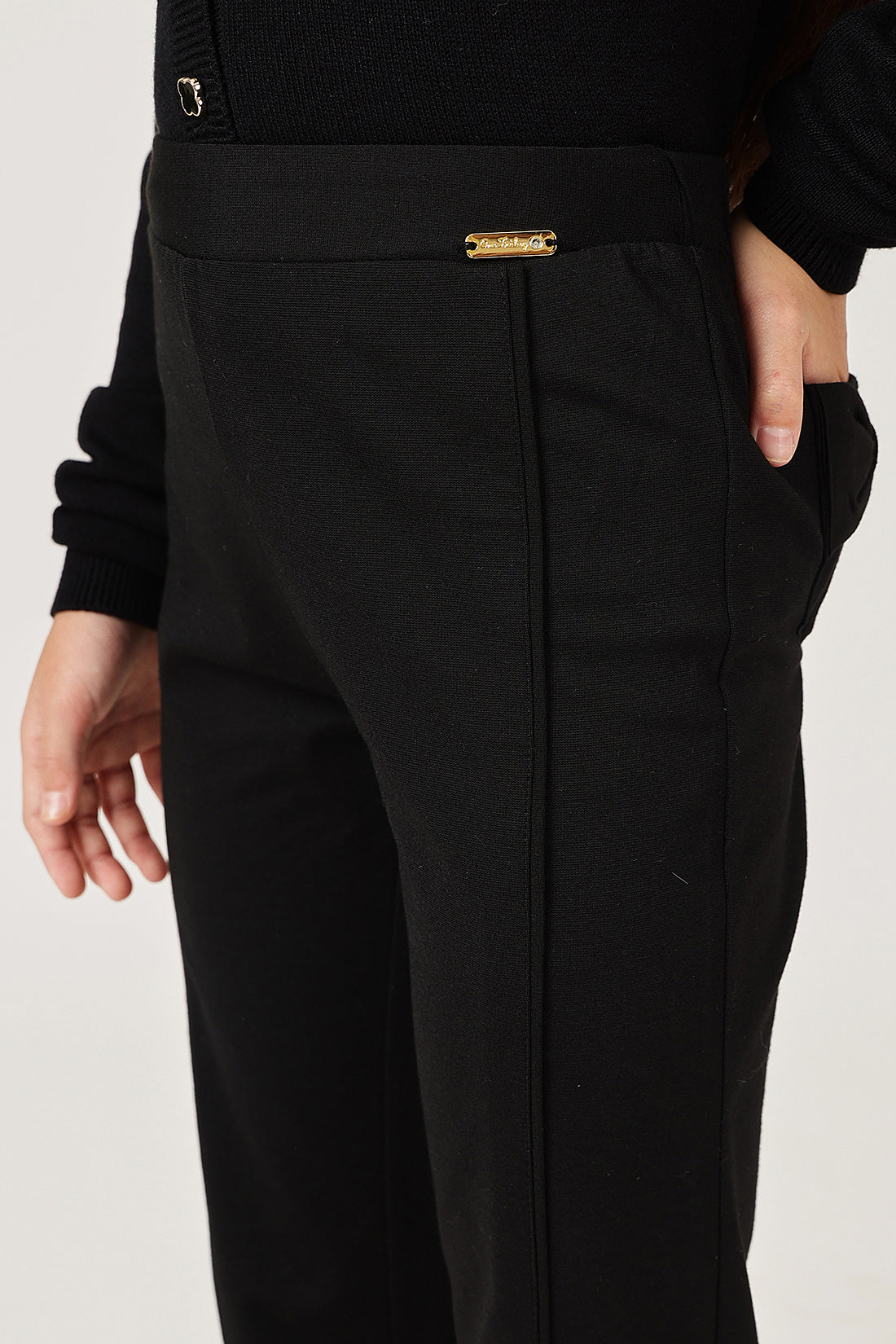 Girls Black Tencel Jegging