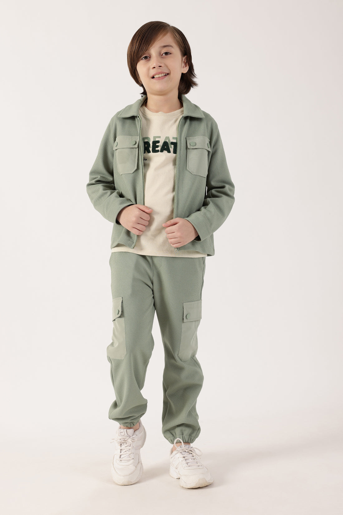 Boys Sage Green Joggers One Friday