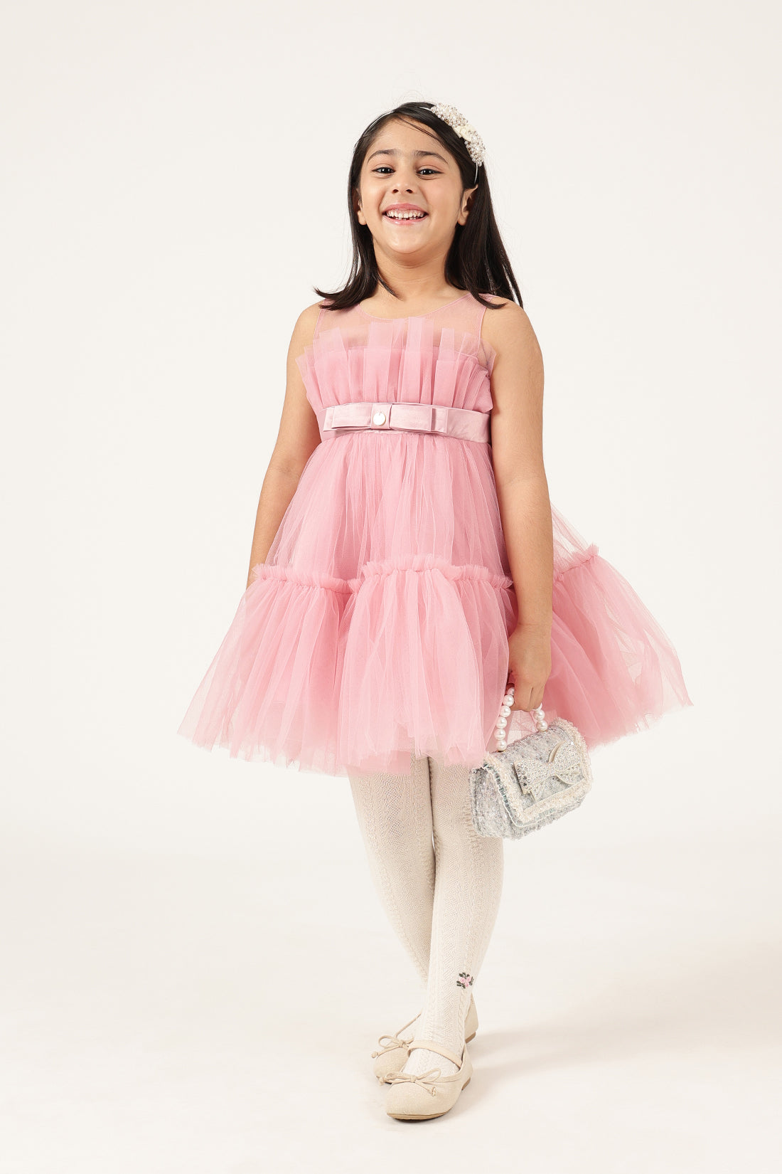 Girls Solid Sleeveless Zip Woven Dress | One Friday