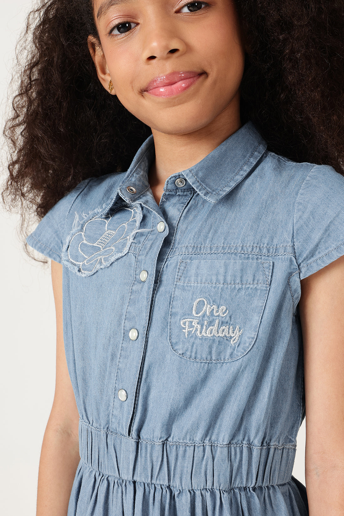 One Friday Girls Blue Denim Dress